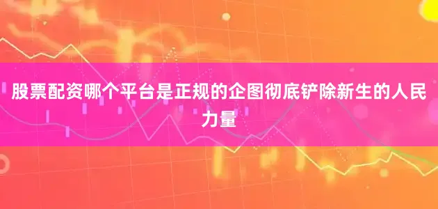 股票配资哪个平台是正规的企图彻底铲除新生的人民力量