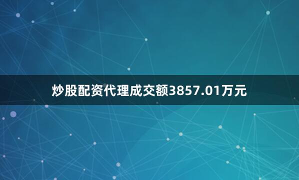 炒股配资代理成交额3857.01万元