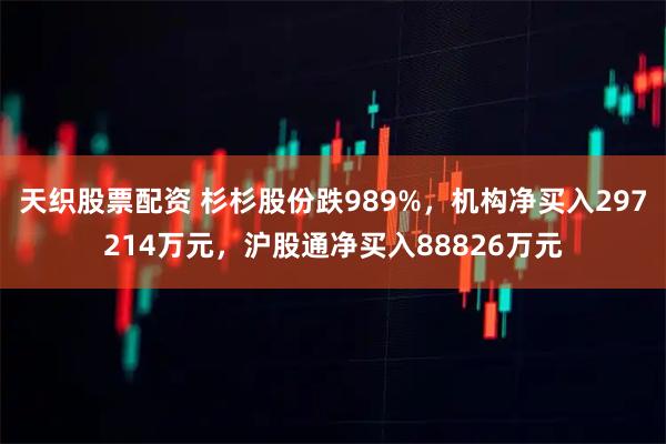 天织股票配资 杉杉股份跌989%,机构净买入297214万元,沪股通净买入88826万元
